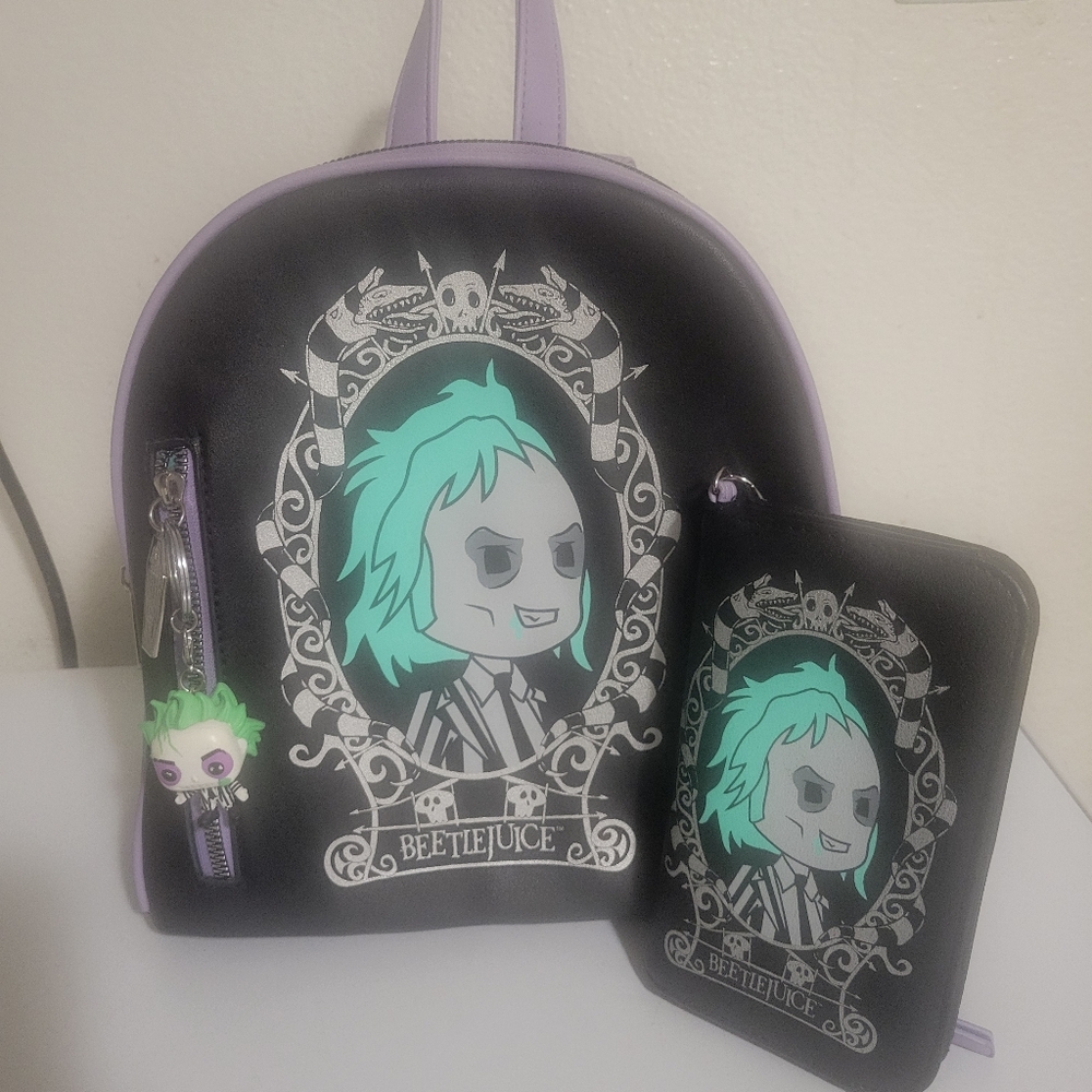 Beetlejuice Backpack and Pouch Set